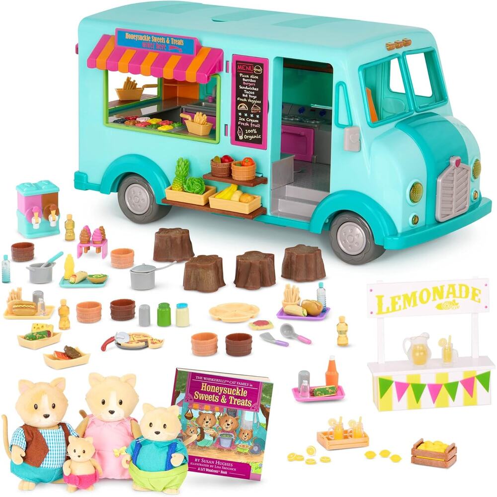 Li'l Woodzeez Food Truck and Figurines Deluxe Playset: 107-Piece Vehicle NWT